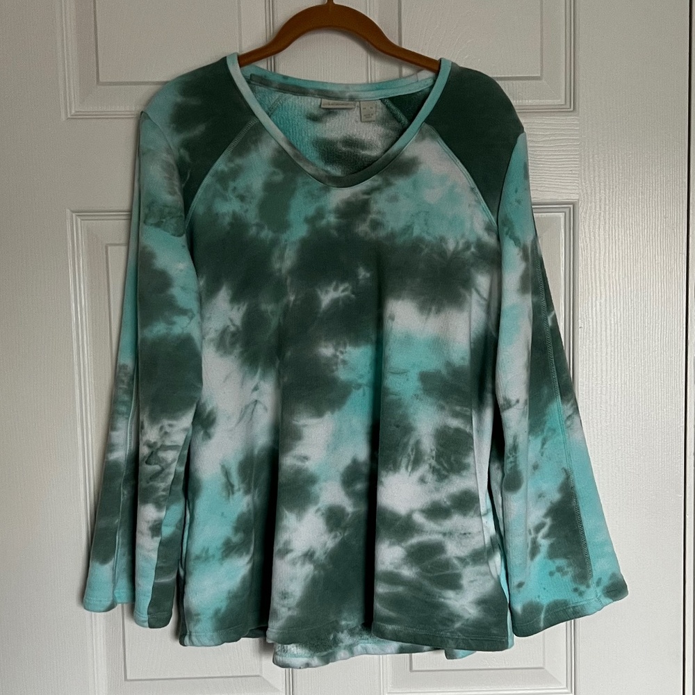LOGO Lounge Hand Tie-Dyed Plush Cotton Sweatshirt